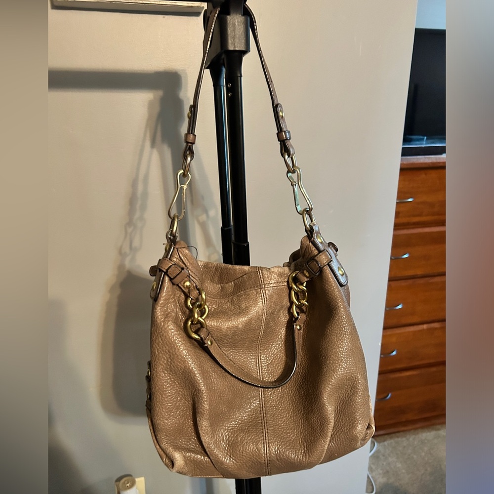 Coach leather bag - tan